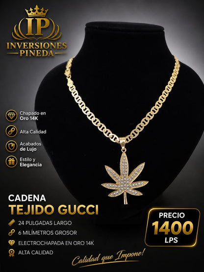 cadena tegido guchi plana