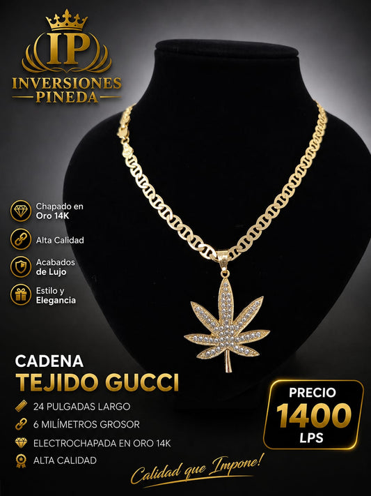 cadena tegido guchi plana