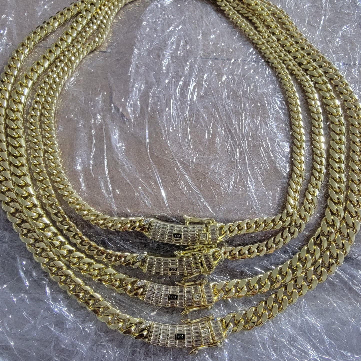 cadena Mónaco alta calidad 14k laminado