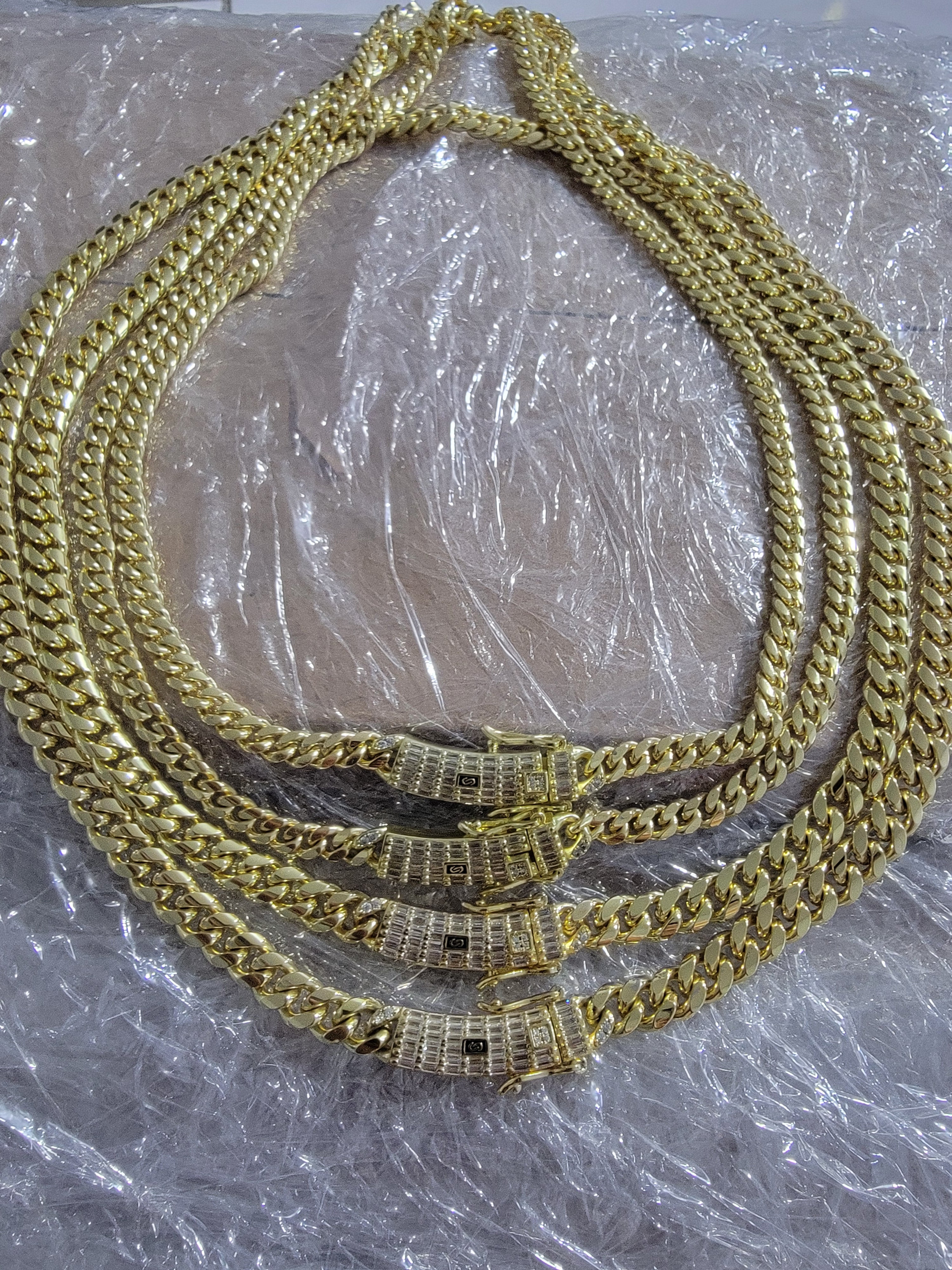 cadena Mónaco alta calidad 14k laminado