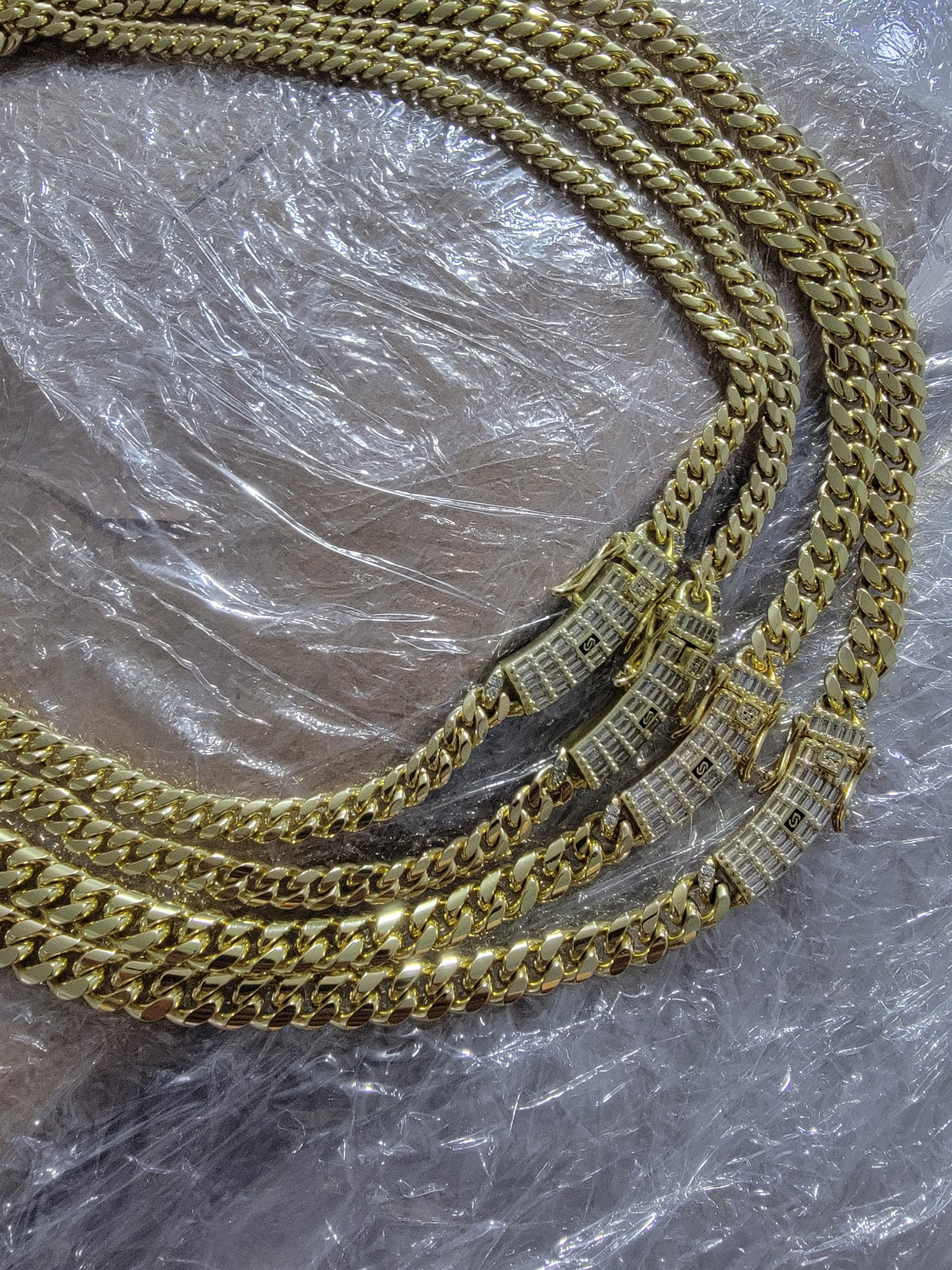 cadena Mónaco alta calidad 14k laminado