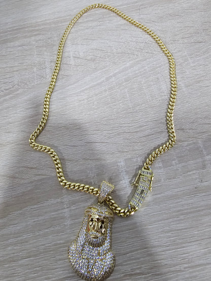 Mónaco chain 6 milímetros dije cristo zirconias