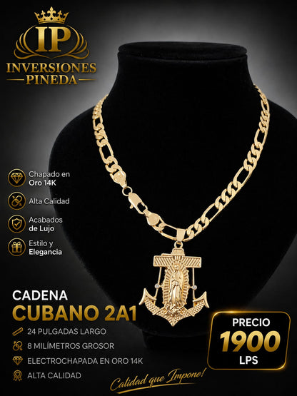 cadena cubana 8 mlm dije ancla