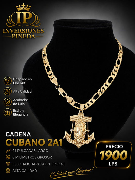cadena cubana 8 mlm dije ancla