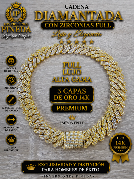 ultra cadena diamantada 22 milímetros
