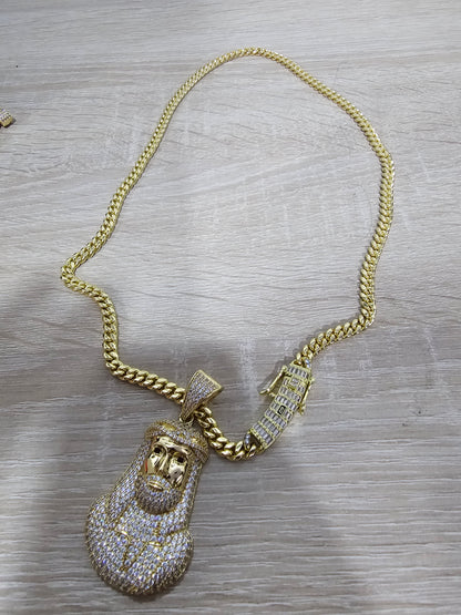 Mónaco chain 6 milímetros dije cristo zirconias